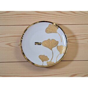 New MCM Gold Ginkgo Leaf Pattern Terra Premium Tableware Party Dinner Plate